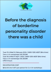 Zoom: Before the Diagnosis of BPD, There was a Child (2 x 4 hour sessions) @ Zoom