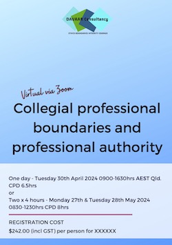Zoom: Collegial Prof. Boundaries and Prof. Authority (1-Day Workshop) @ Zoom